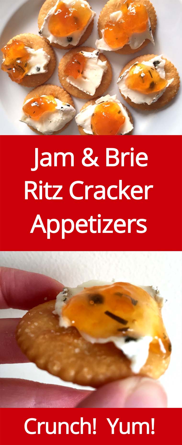 Easy Brie And Jam Appetizer Ritz Cracker Bites Recipe – Melanie Cooks