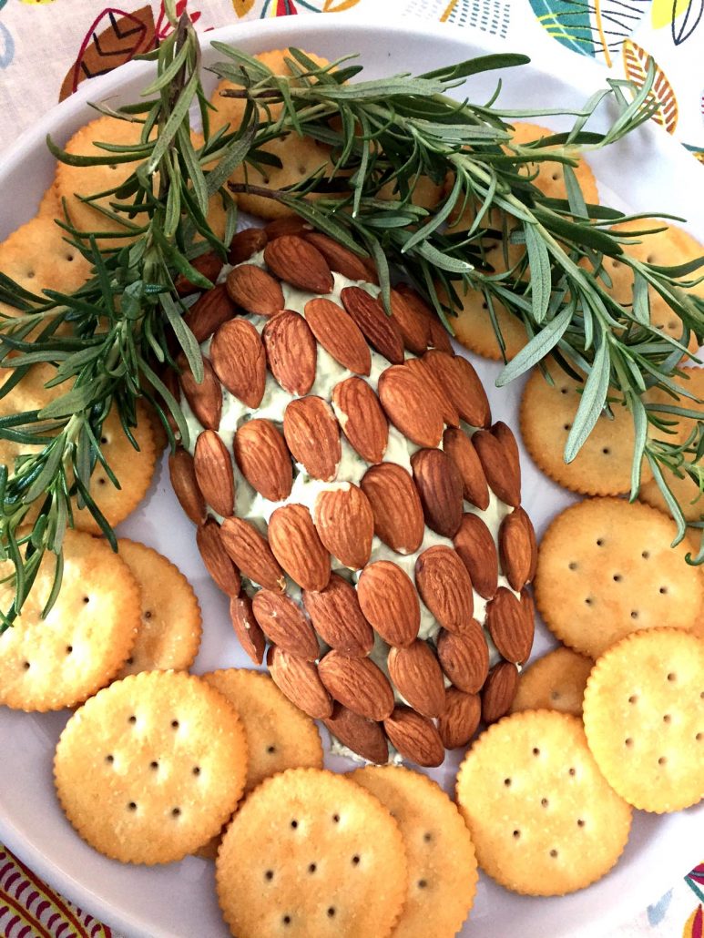 Pinecone Shaped Cheese Ball Holiday Appetizer With Cream Cheese ...