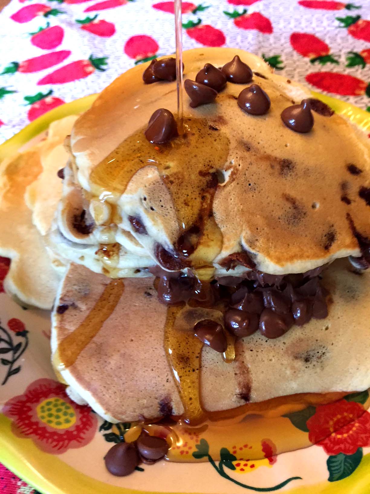 Easy Chocolate Chip Pancakes Recipe From Scratch Melanie Cooks