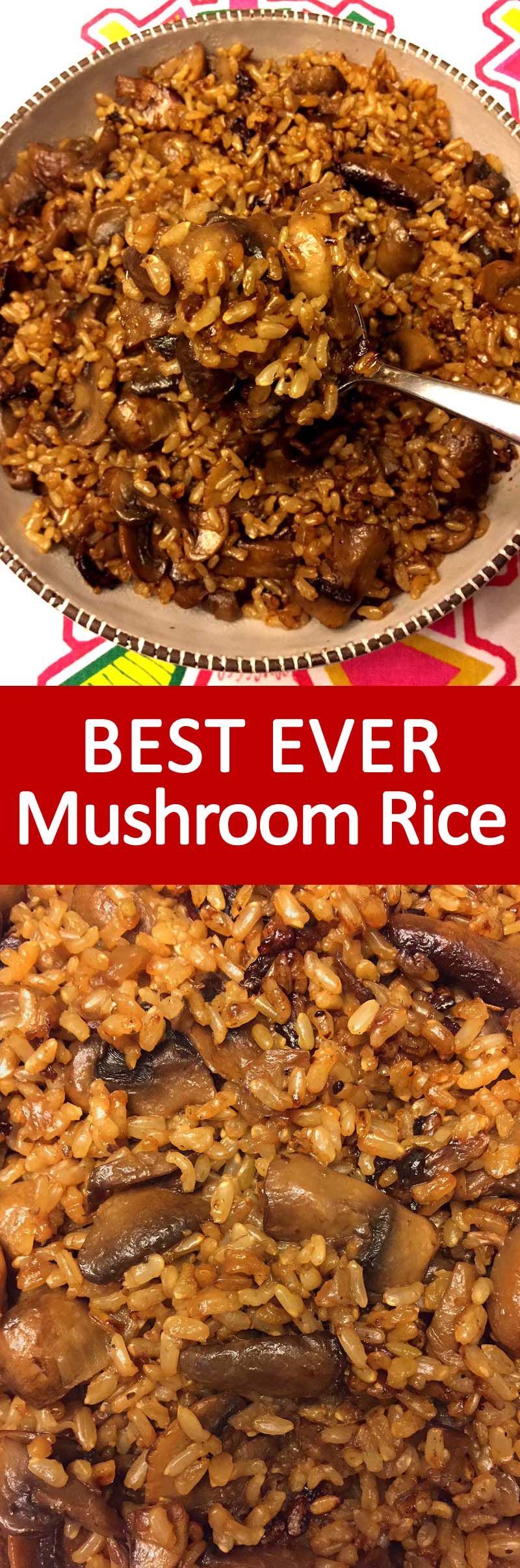 Mushroom Rice Recipe With White Or Brown Rice Melanie Cooks