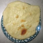 top view of pita bread place on a plate