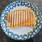 grilled cheese panini sandwich made with challah bread