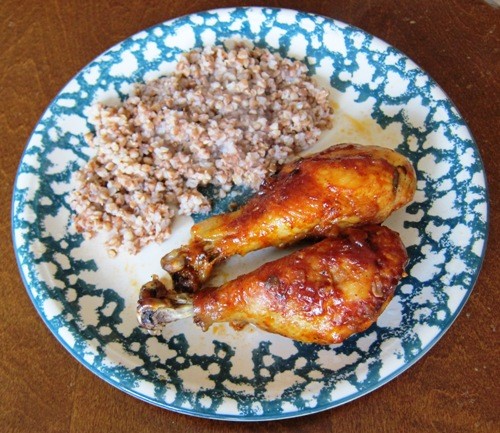 bbq chicken legs on a plate