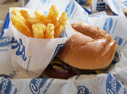 culver's butterburger and fries meal