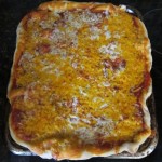 rectangle shaped pizza picture