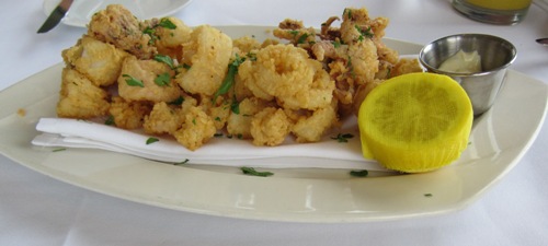 fried calamari appetizer at the signature room