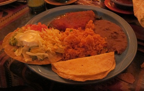 combination plate at las palmas restaurant