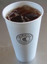 Chipotle freshly brewed ice tea