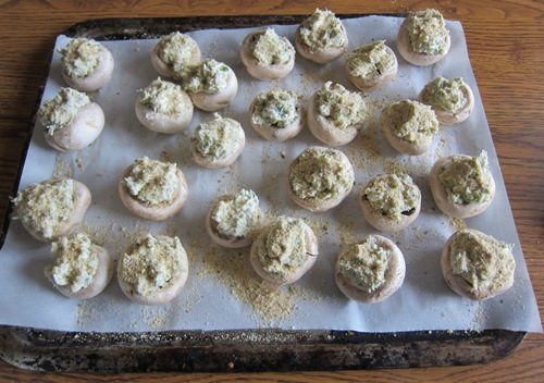 stuffed mushrooms before baking