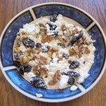 cottage cheese with raisins and walnuts