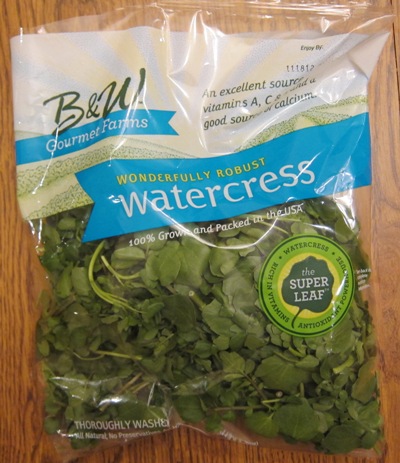 watercress package from Whole Foods