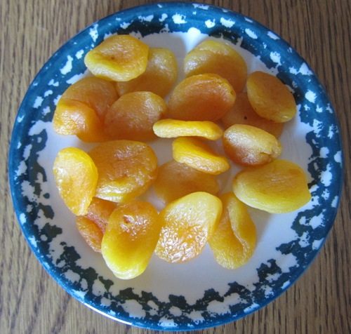 costco mariani dried apricots on a plate