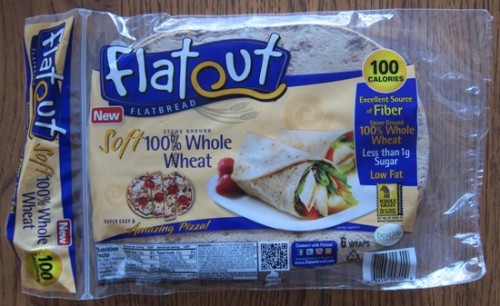 flatout whole wheat flatbread wraps Costco package