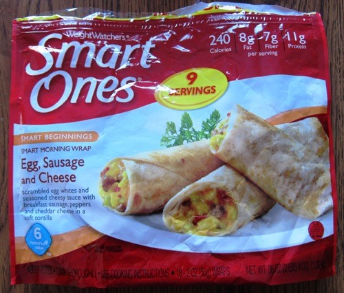 weight watchers smart ones egg sausage cheese morning wrap package