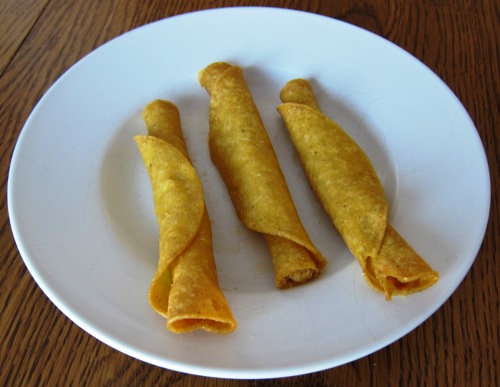 cooked chicken taquitos