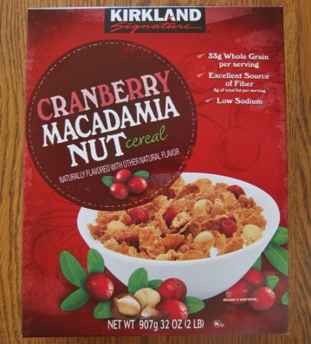 kirkland cranberry macadamia nut cereal from costco