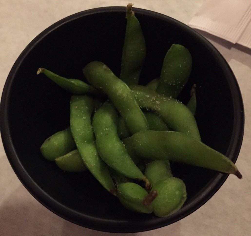 Hakuya Sushi restaurant - edamame appetizer