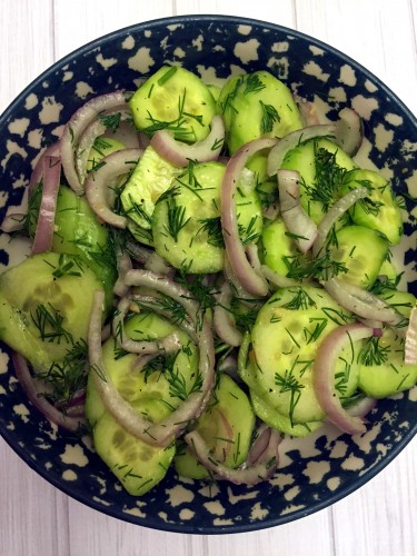 Cucumber Dill Salad Recipe With Red Onions