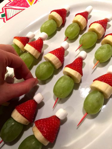 Grinch Fruit Kabobs Skewers – Healthy Christmas Appetizer, Snack Or 