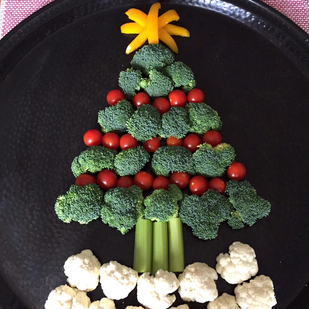 Christmas Tree Shaped Veggie Tray Platter