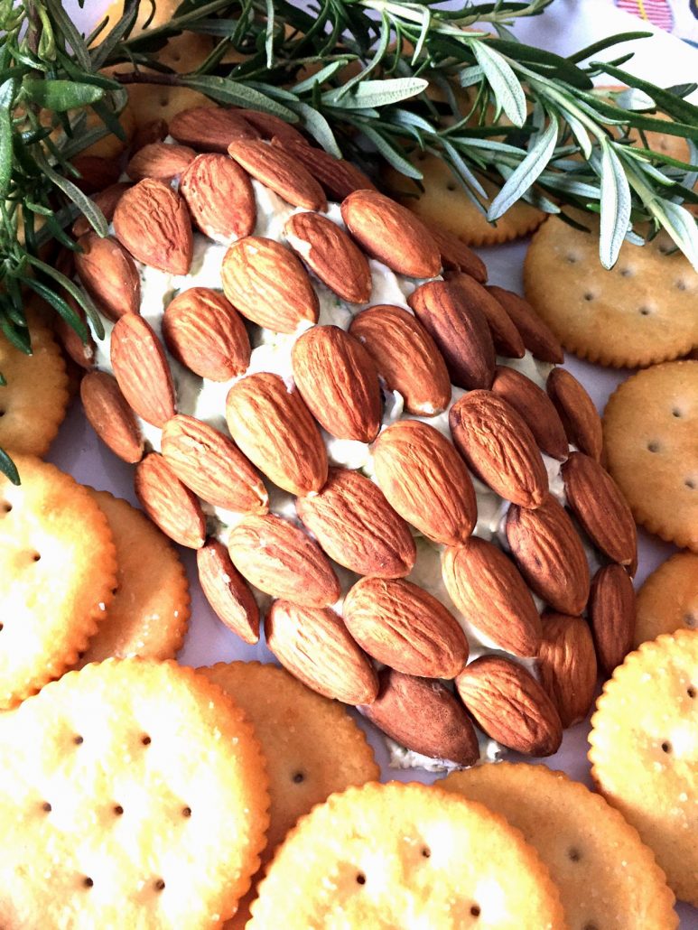 Holiday Pinecone Cheese Ball Appetizer Recipe