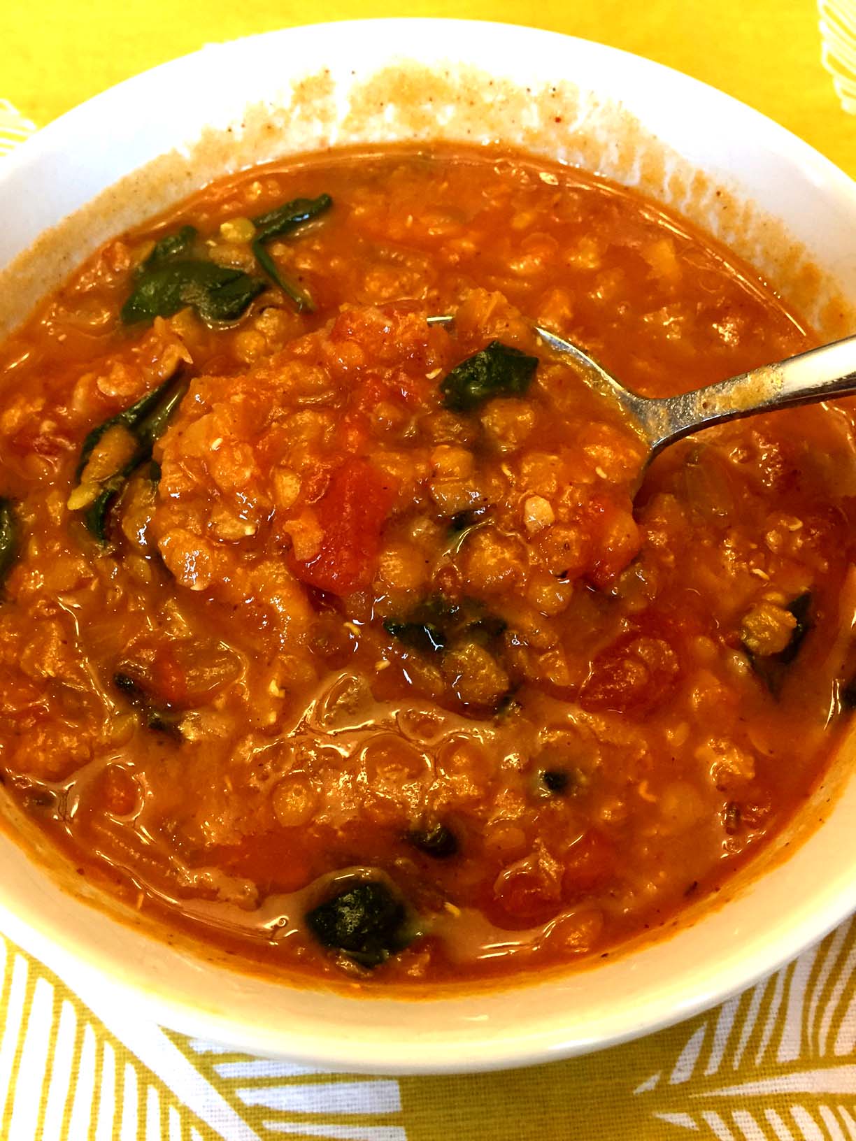 Easy Lentil Spinach Soup – Healthy, Vegan, Gluten-Free & So Filling ...