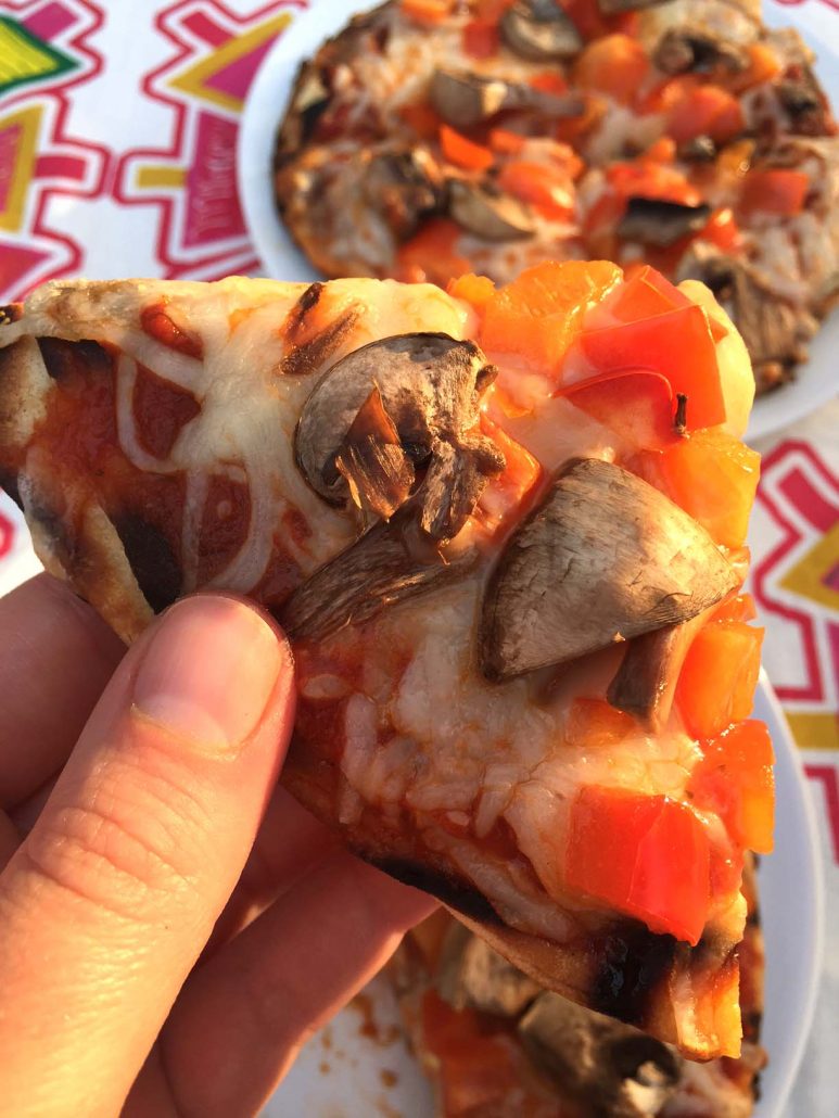 Grilling Pita Pizza