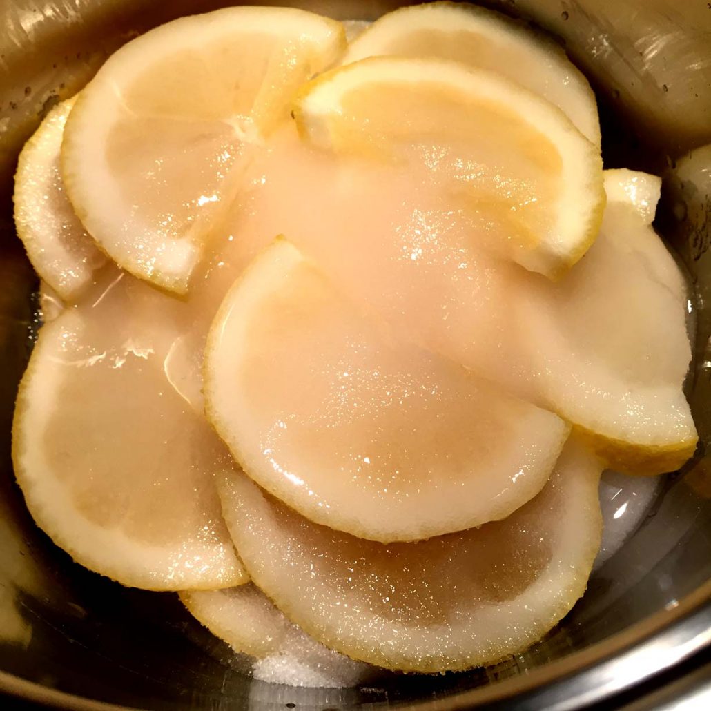 Making Candied Lemon Slices And Peels