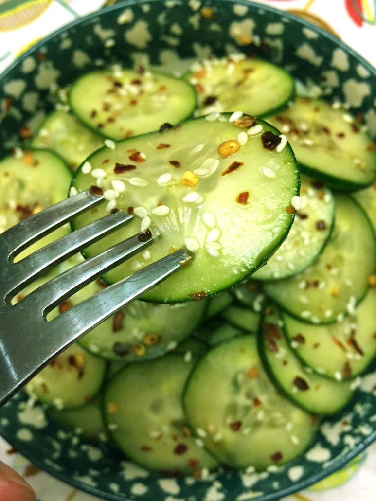 Asian Spicy Sesame Cucumber Salad Recipe – Melanie Cooks