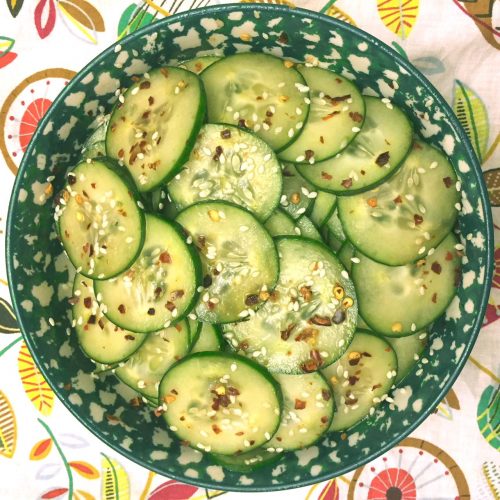 Asian Spicy Sesame Cucumber Salad Recipe – Melanie Cooks
