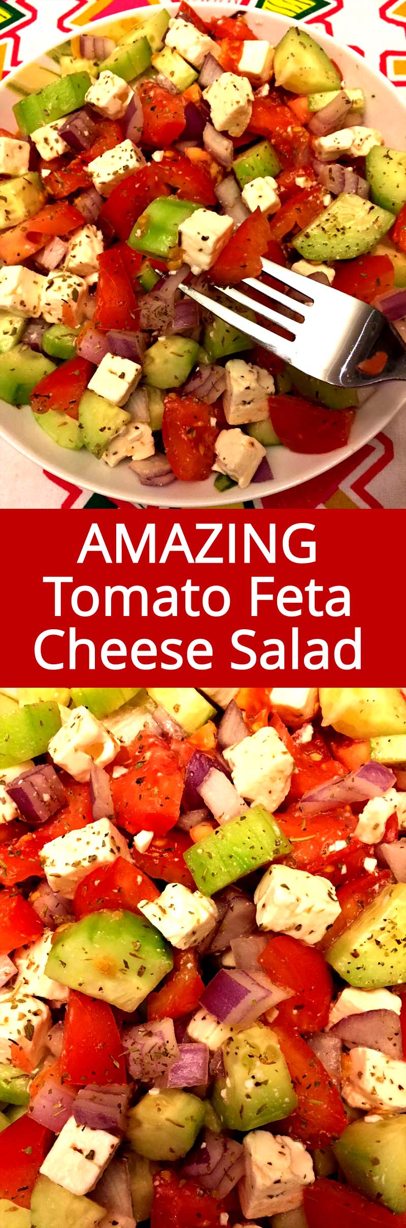 Tomato Cucumber Feta Cheese Greek Salad Recipe – Melanie Cooks