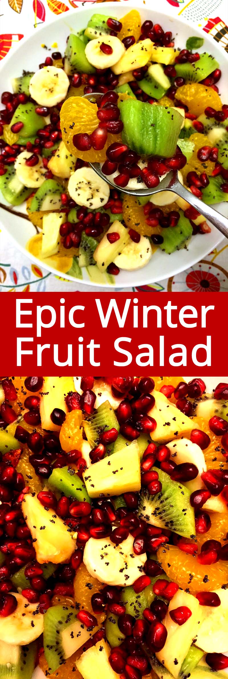 Pomegranate Winter Fruit Salad Recipe - Easy and Festive ...