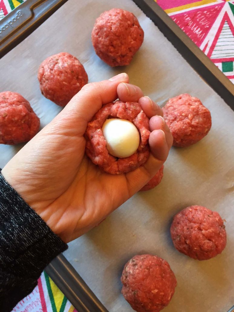Mozzarella Cheese Stuffed Meatballs Recipe – Melanie Cooks
