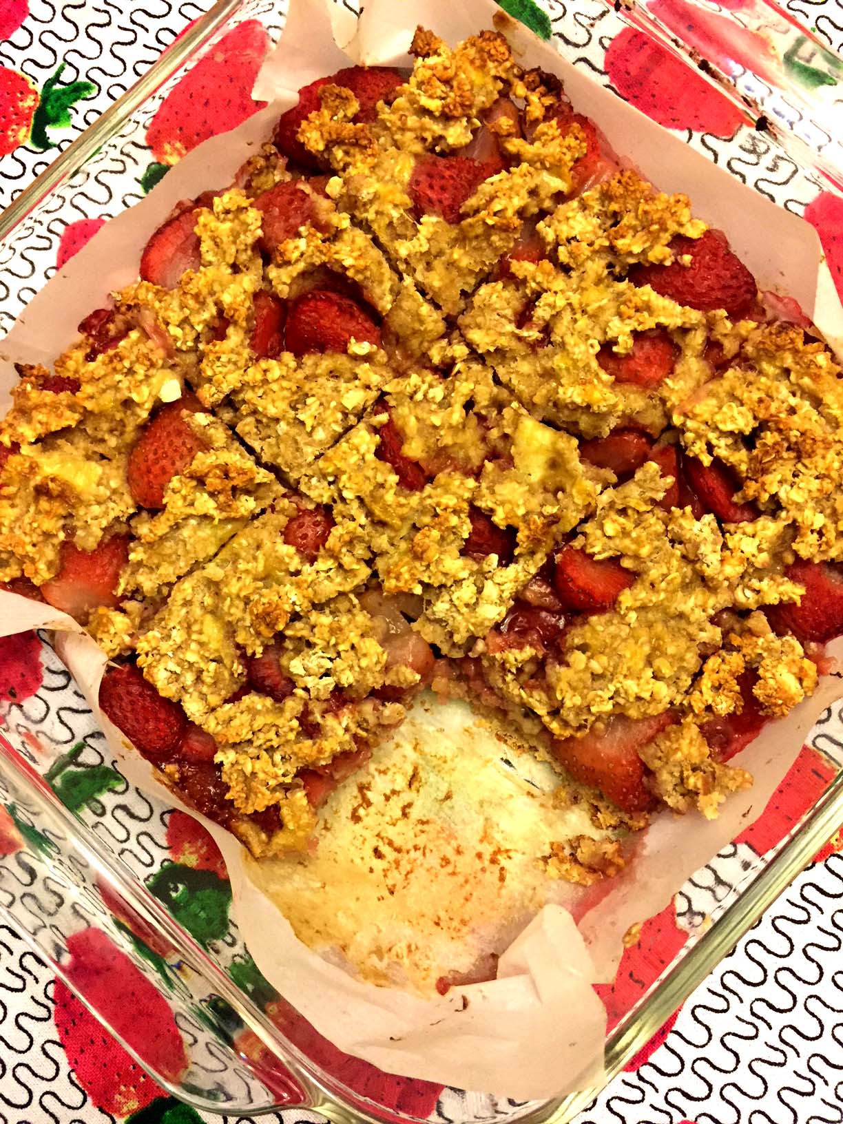 Strawberry Banana Oatmeal Squares Recipe