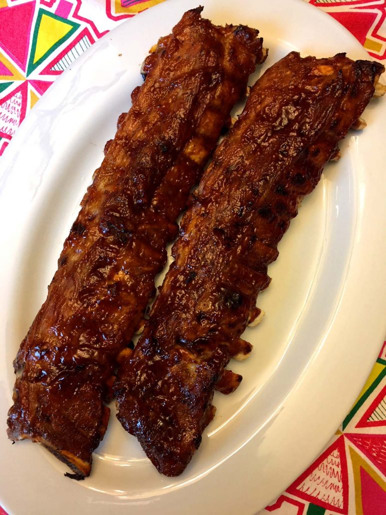 Slab of ribs in instant online pot