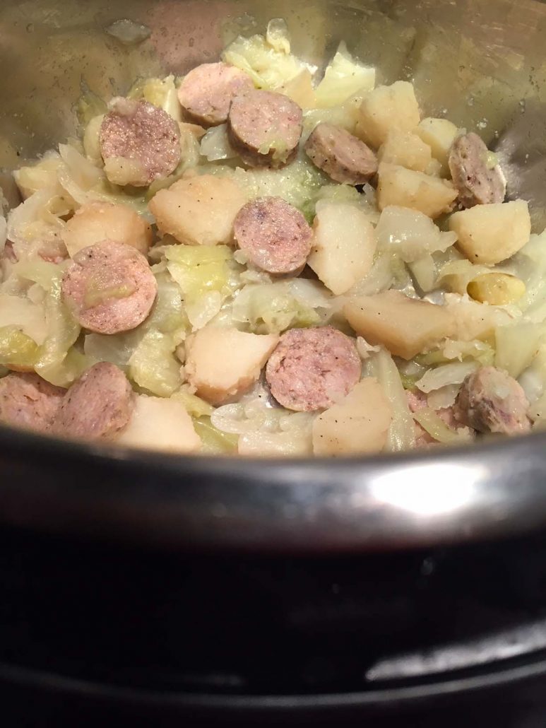 Instant pot kielbasa 2024 cabbage and potatoes