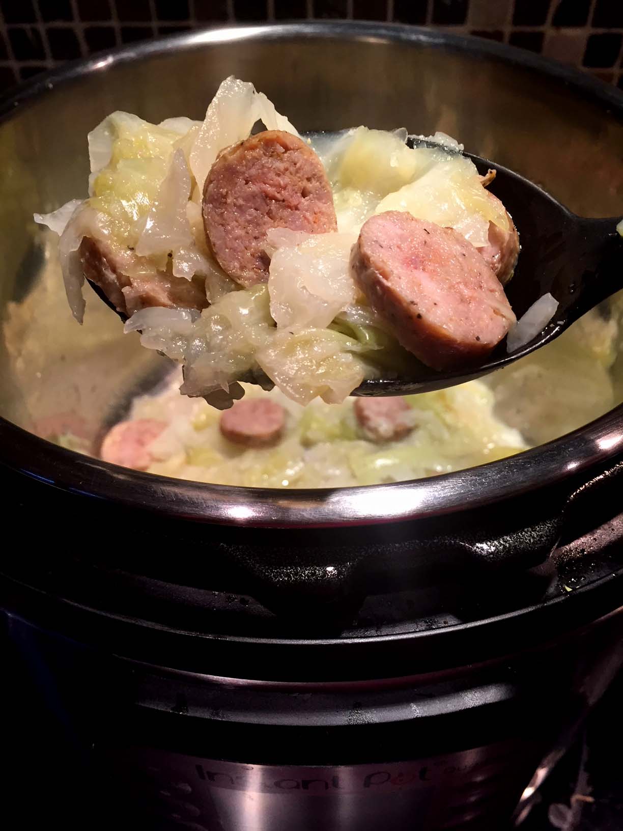 Instant Pot Sausage Cabbage Bowl with Quinoa - Pressure Cooker Meal