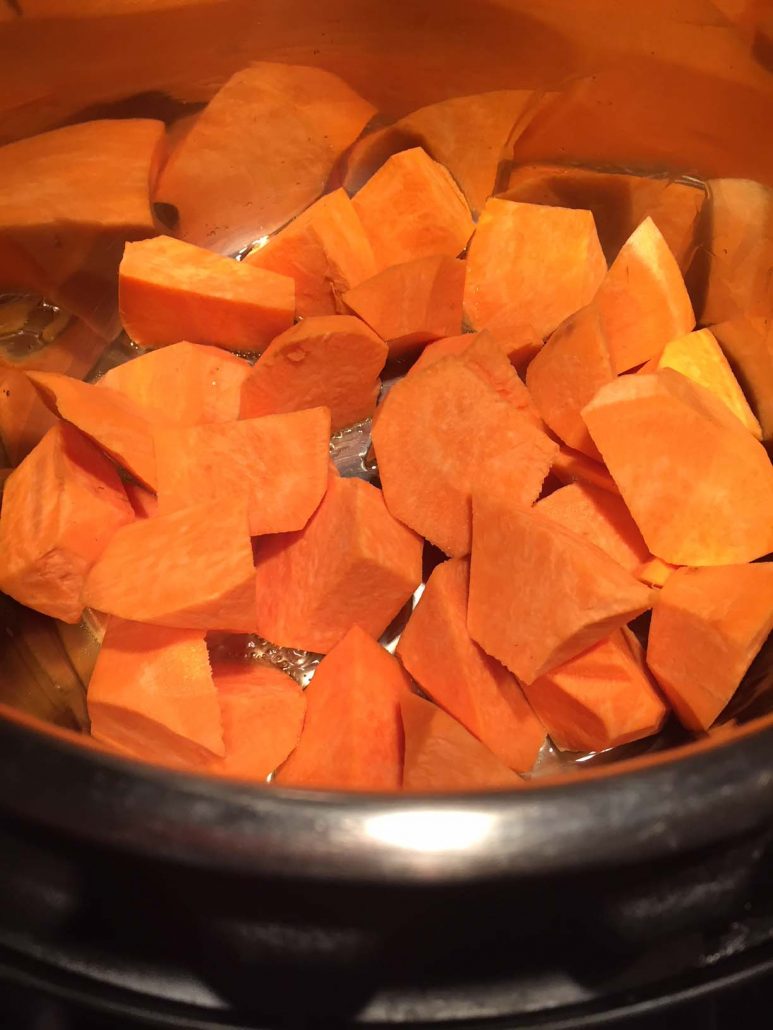 Instant pot steamed cubed sweet online potatoes