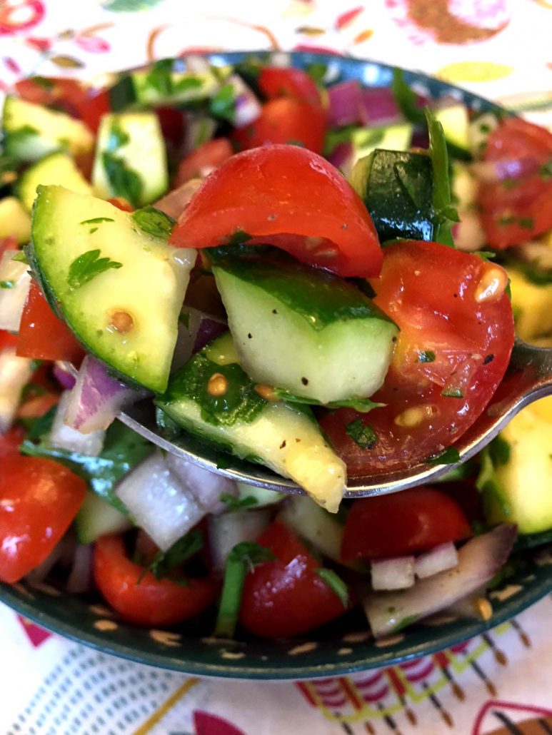 Zucchini Tomato Salad Healthy Recipe