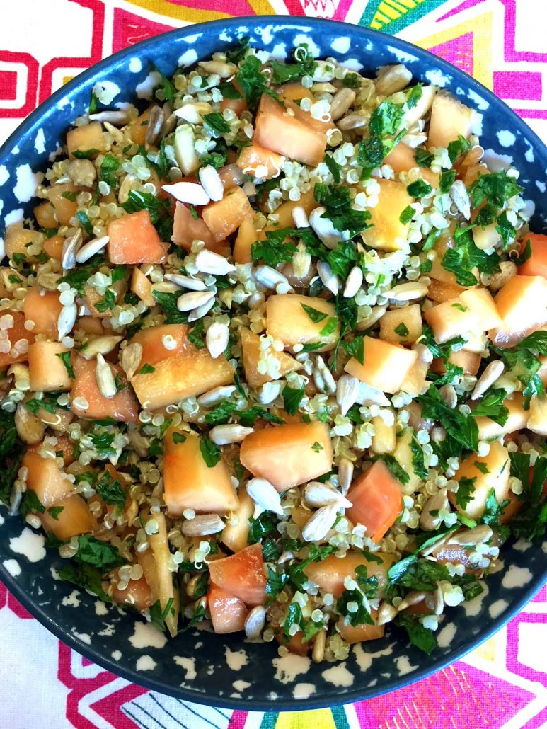 Vegan Papaya Quinoa Salad