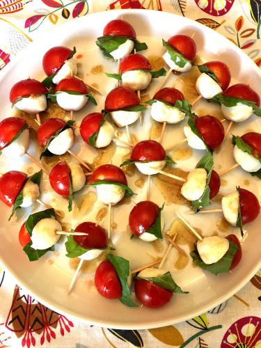 Caprese Salad Skewers Appetizer Bites – Melanie Cooks