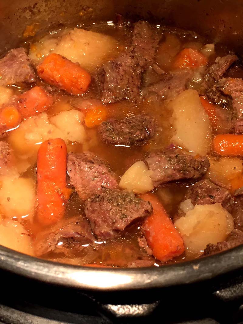 Homemade beef discount stew instant pot