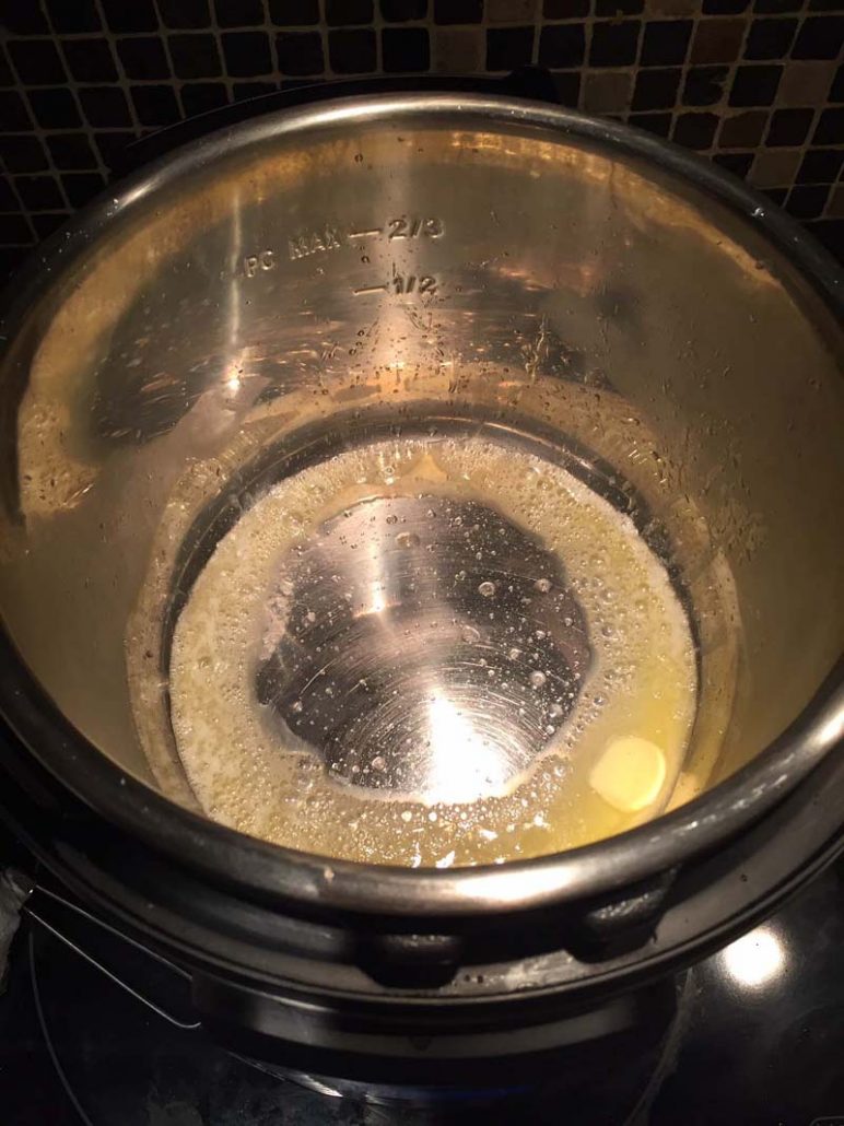 Melted butter in the Instant Pot