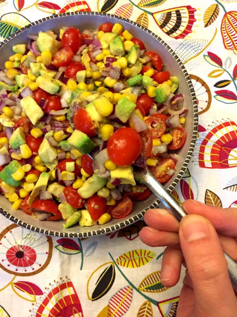 Easy Tomato Corn Avocado Salad Recipe