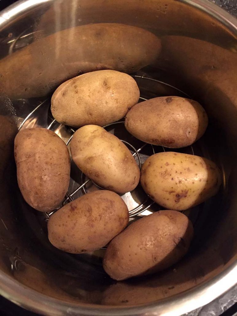 Instant Pot cooked whole potatoes