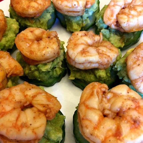 Shrimp Avocado Cucumber Bites Appetizer (Keto) – Melanie Cooks