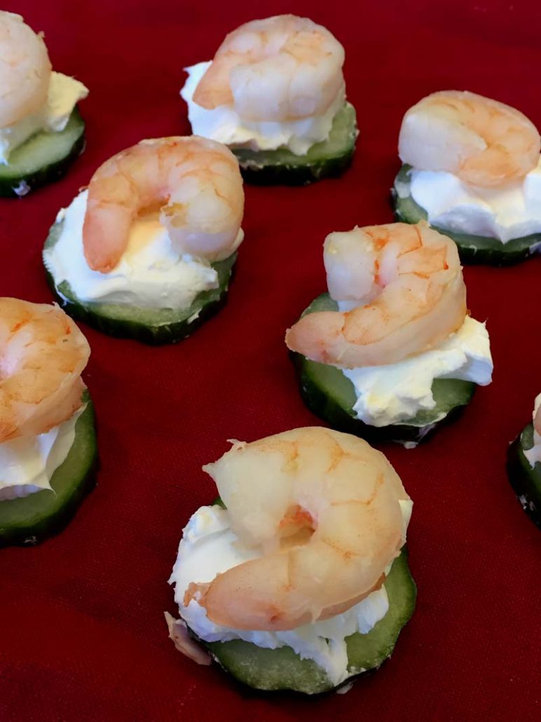 Shrimp Cucumber Canapes