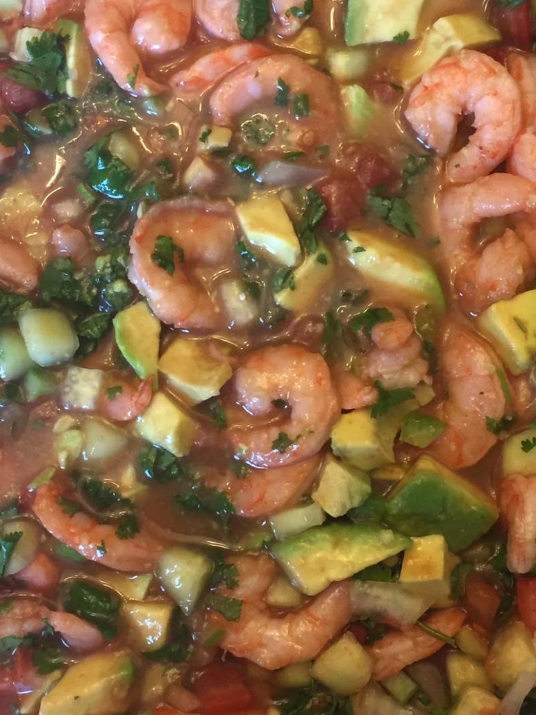 Mexican shrimp ceviche