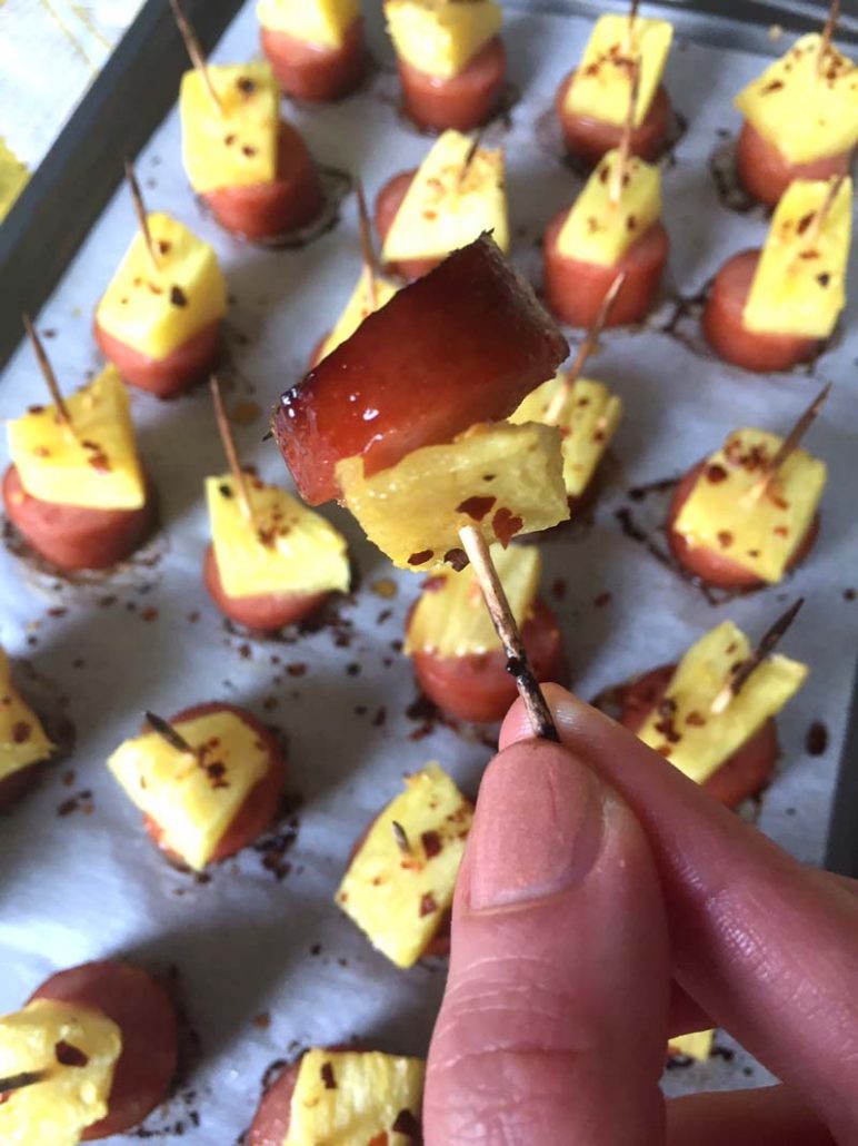 easy sausage pineapple appetizers