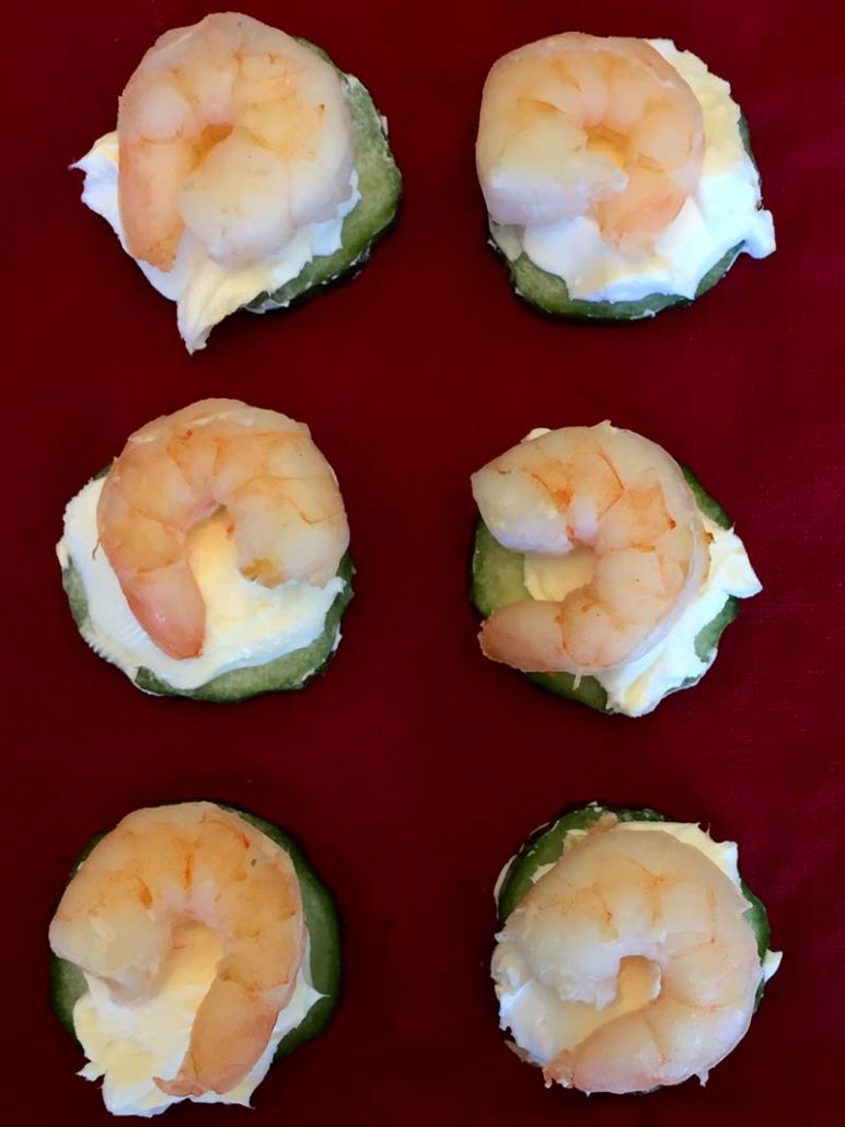 Keto Cucumber Cream Cheese Shrimp Appetizer